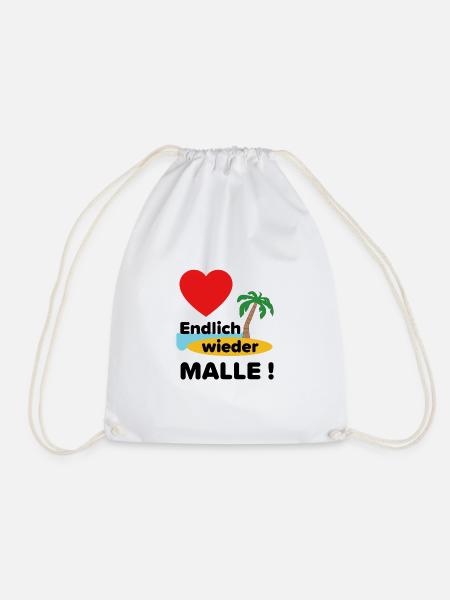 Endlich wieder Malle ! - Turnbeutel - Weiß