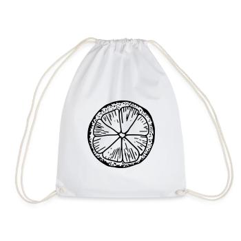 Lemon - Drawstring Bag - white - Front