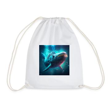 Baleine cyberpunk - Sac de sport léger - blanc - Devant