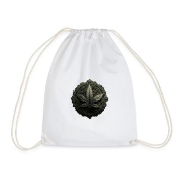 Crypto-Leaf - Drawstring Bag - white - Front