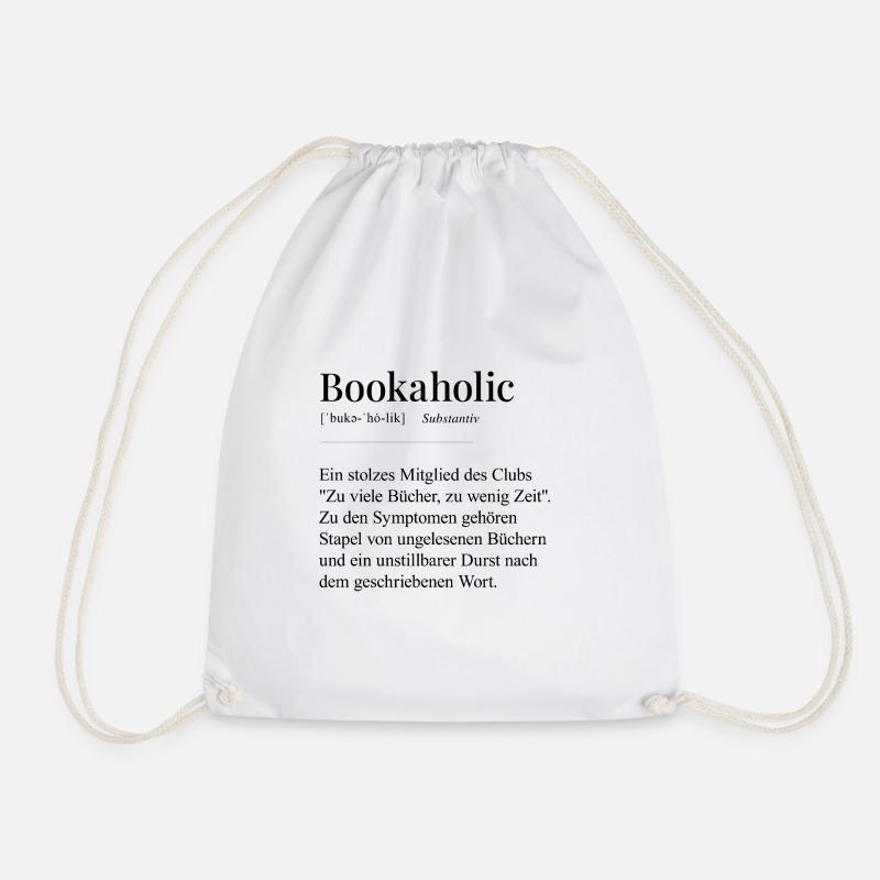 Bookaholic - Turnbeutel - Weiß
