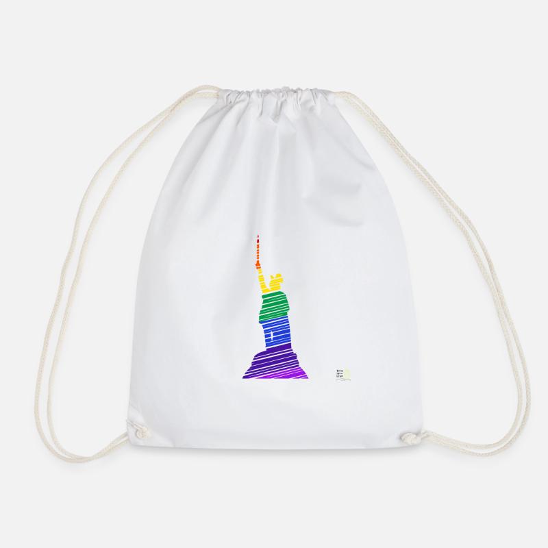 Hermannsdenkmal Regenbogen - Turnbeutel - Weiß