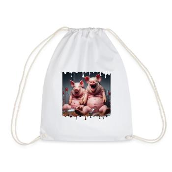 Copains Comme Cochons V3 - Sac de sport léger - blanc - Devant