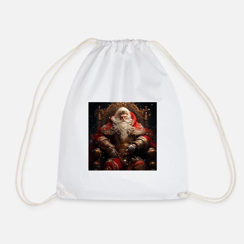 WEIHNACHTSMANN DER KÖNIG - Turnbeutel - Weiß