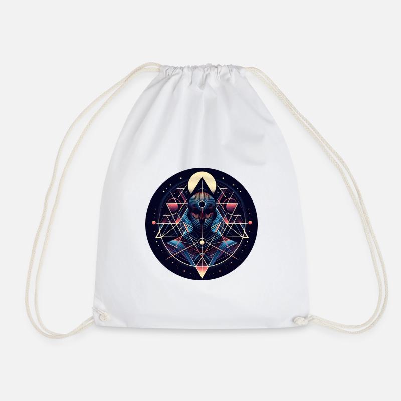 Spaceman - Drawstring Bag - white