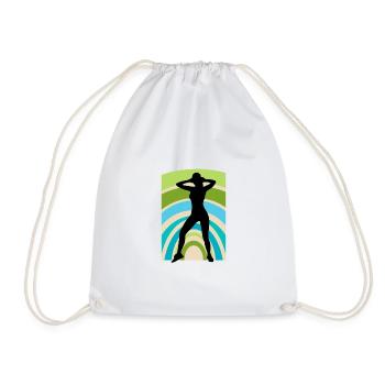 Aerobics Aerobics Fitness - Drawstring Bag - white - Front