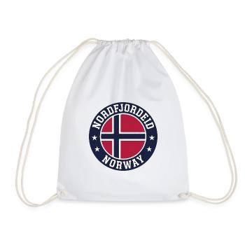 Nordfjordeid Norway - Drawstring Bag - white - Front