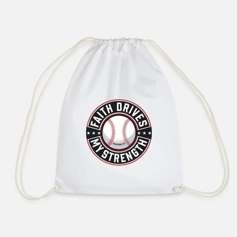 Ich Kann Alles Durch Christus Baseball Christ - Turnbeutel - Weiß