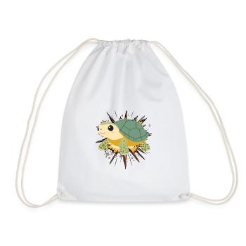 Turtle Schildkröte Tortuga - Drawstring Bag - white - Front