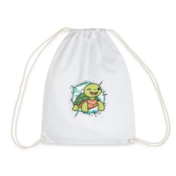 Turtle Tortuga - Turnbeutel - Weiß - Vorne