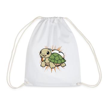 Turtle Schildkröte - Turnbeutel - Weiß - Vorne