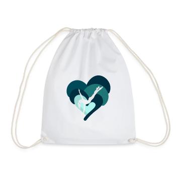 Gymnastics gymnastics - Drawstring Bag - white - Front