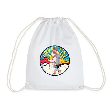 Hiking Santiago - Drawstring Bag - white - Front