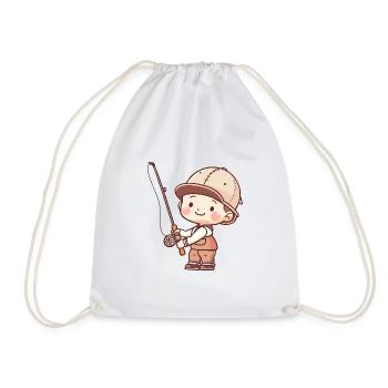 Angler Frogfish Fishing - Drawstring Bag - white - Front