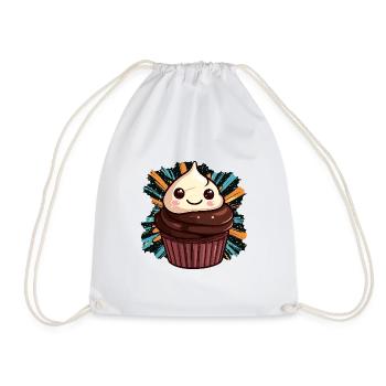 Muffin Käsekuchen - Turnbeutel - Weiß - Vorne