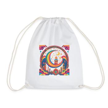 Ramadan Gift Eid Mubarak Islam Allah Muslim - Drawstring Bag - white - Front