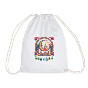 Ramadan Gift Eid Mubarak Islam Allah Muslim - Drawstring Bag - white - Front