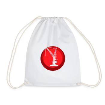 Crane Construction Worker - Drawstring Bag - white - Front