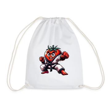Karate Tomato Lustiger Martial Arts Spaß - Turnbeutel - Weiß - Vorne