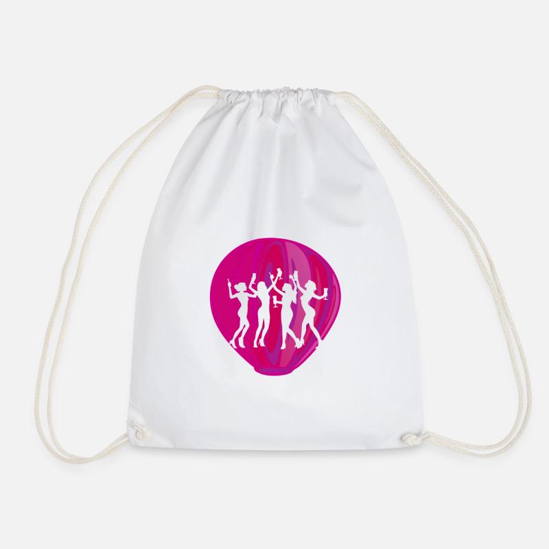 Dance Club - Drawstring Bag - white