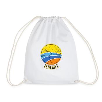 Tenerife - Teneriffa - Retro - Drawstring Bag - white - Front