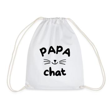 Papa chat humour amoureux des chats - Sac de sport léger - blanc - Devant