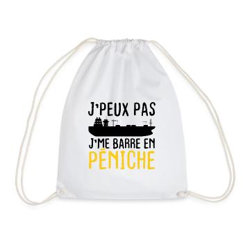 J'peux pas j'me barre en péniche - Sac de sport léger - blanc - Devant
