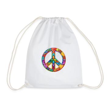 Peace! - Drawstring Bag - white - Front