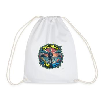 Sea Lovers - Children of the Sea - Drawstring Bag - white - Front