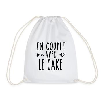 En Couple avec Cake, cadeau Fans de Cake - Sac de sport léger - blanc - Devant