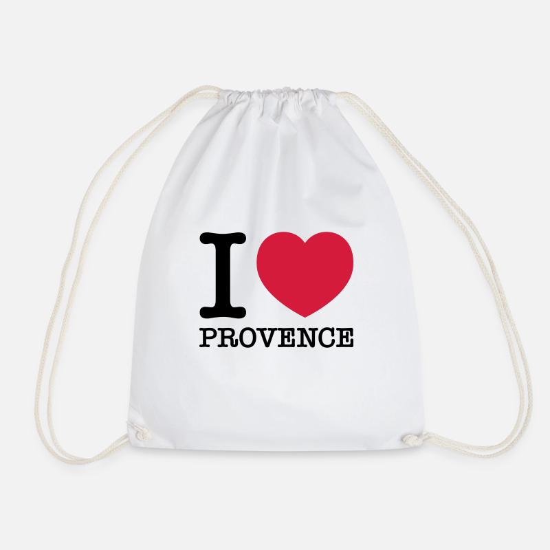 I love Provence - Drawstring Bag - white