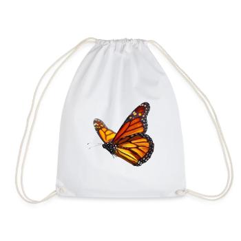 Monarchfalter im Flug Natur Design - Turnbeutel - Weiß - Vorne