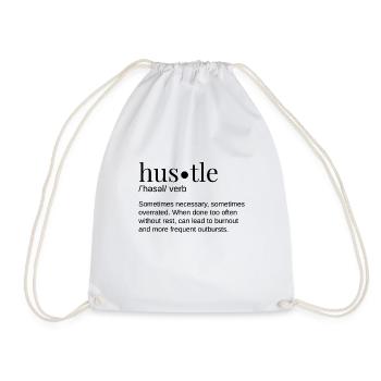 hustle - Turnbeutel - Weiß - Vorne