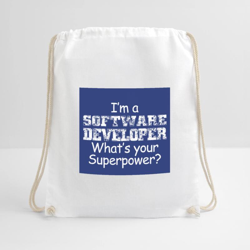 Software Developer Drawstring Bag