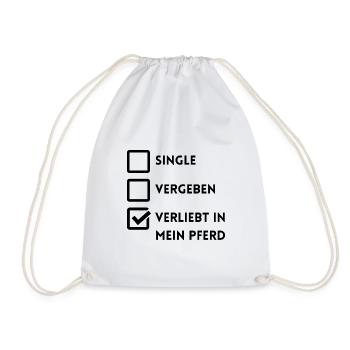 Single Vergeben Verliebt - Turnbeutel - Weiß - Vorne