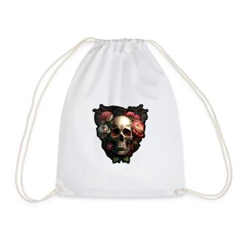 Skulls n' Roses - Turnbeutel - Weiß - Vorne