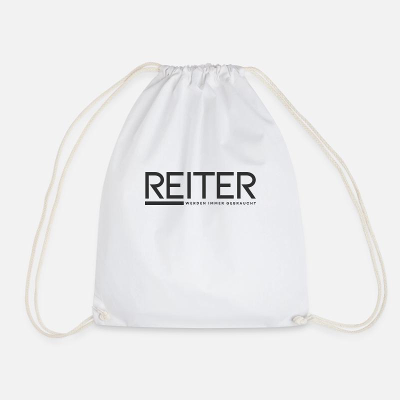 Riders - are always needed - Drawstring Bag - white