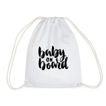 Bébé à bord Grossesse Enceinte - Sac de sport léger - blanc - Devant