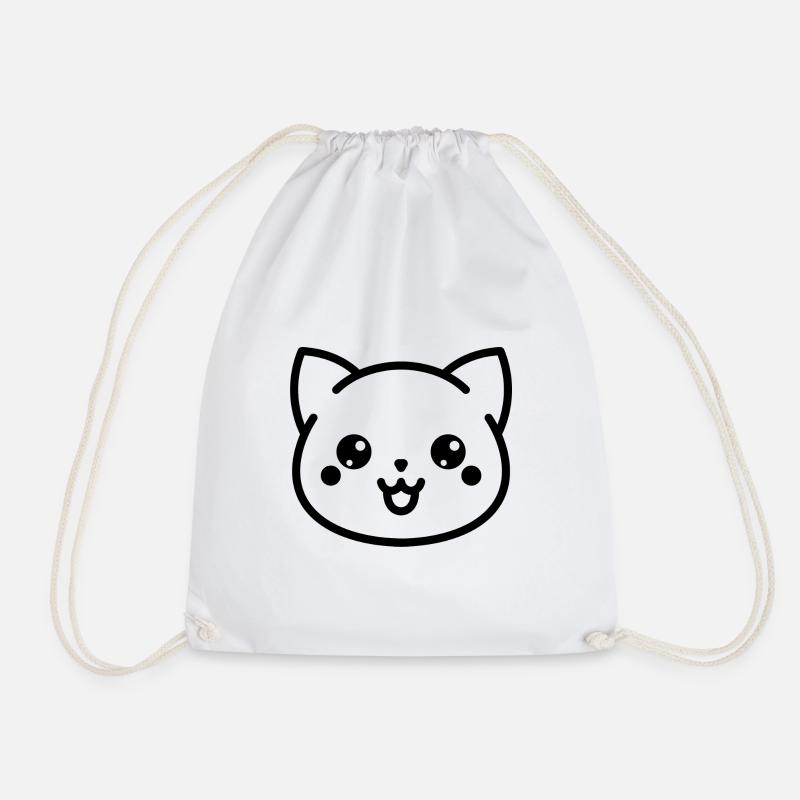 Katze - Katze - Turnbeutel - Weiß