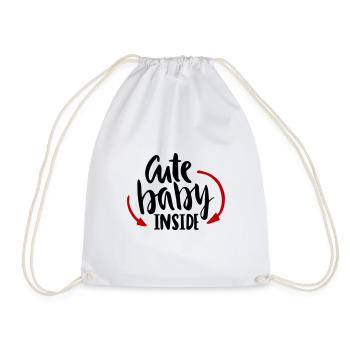Bébé Mignon Mignon Grossesse Enceinte - Sac de sport léger - blanc - Devant