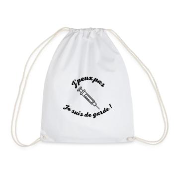 J peux pas je suis de garde infirmièr(e) ! - Sac de sport léger - blanc - Devant