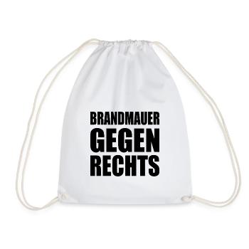 brandmauer gegen rechts - Turnbeutel - Weiß - Vorne
