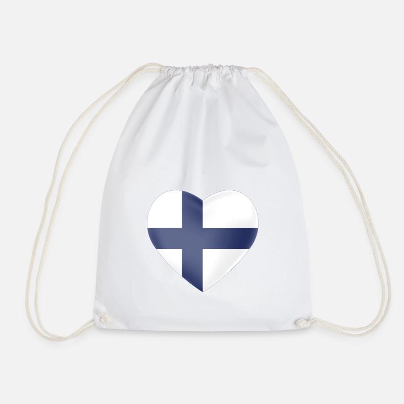 Suomi Herz - Turnbeutel - Weiß