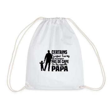 Certains super héros on les appelle papa - Sac de sport léger - blanc - Devant