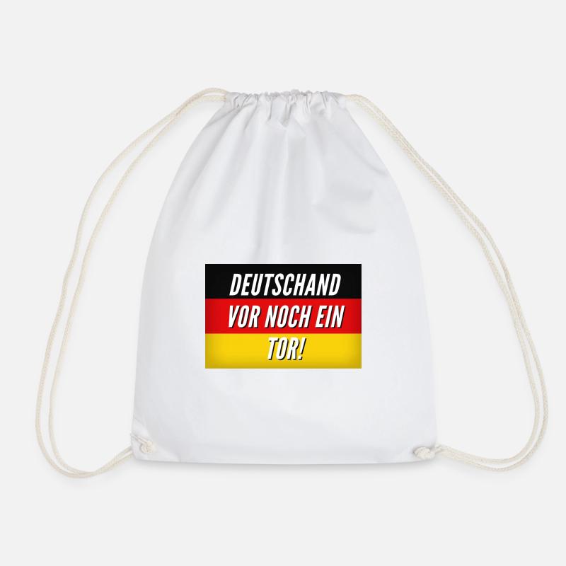 WM Design "Deutschland vor noch ein Tor!" - Turnbeutel - Weiß