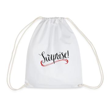 Surprise Surprise Girl Pregnant Pregnant - Drawstring Bag - white - Front