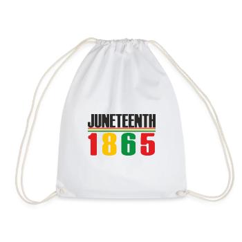Juneteenth Day 1865, Freedom Day America African - Drawstring Bag - white - Front