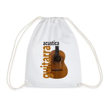 Guitarra Acustica - Drawstring Bag - white - Front