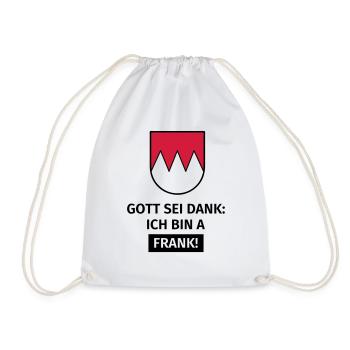 Gott sei Dank ich bin a Frank - Turnbeutel - Weiß - Vorne