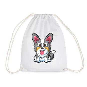 Puppy Dog - Drawstring Bag - white - Front